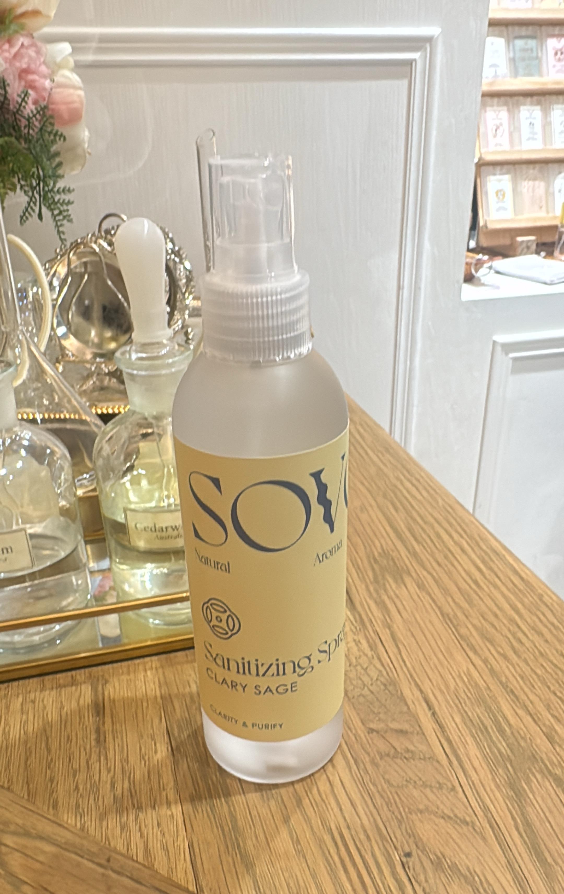 SOVOS 有機香薰消毒噴霧 200ML (白蘭花/橙花/雪松岩蘭草/快樂鼠尾草/白玫瑰）