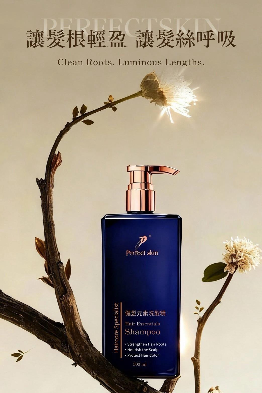 台灣鉑菲 Perfect Skin 健髮元素洗髮精 500ML (國際版）