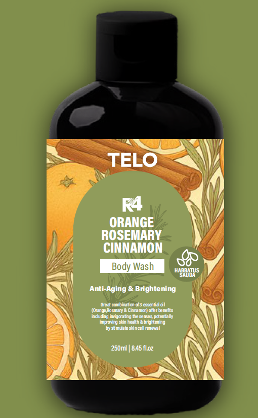 Telo R4能量抗氧化沐浴露系列Telo R4 橙子迷迭香肉桂沐浴露250ml