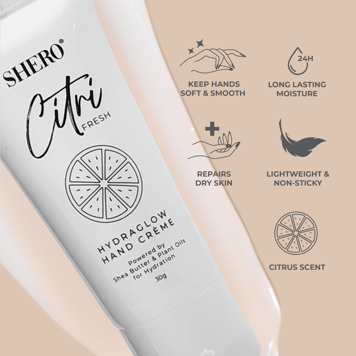Shero Costmetics Citri Fresh Hydraglow Hand Creme 30ml